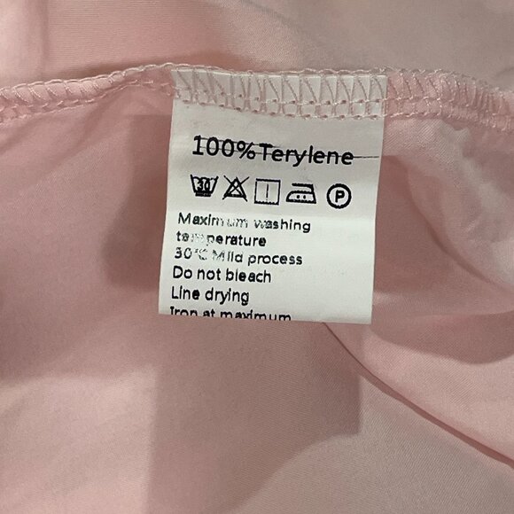 EXLURA (NWT) Empire 3/4 Sleeve Peasant Ruffle Mini Dress, Peach/Pink Multi - L - Picture 11 of 12